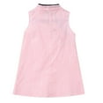 thumbnail image 3 of AJTQTH Girls Cute Dress Toddler Kids Madarin Collar Side Snap Sleevelss Cotton Linen Summer Comfy Lighweight Clothes Outfits Pink 4 Years, 3 of 3