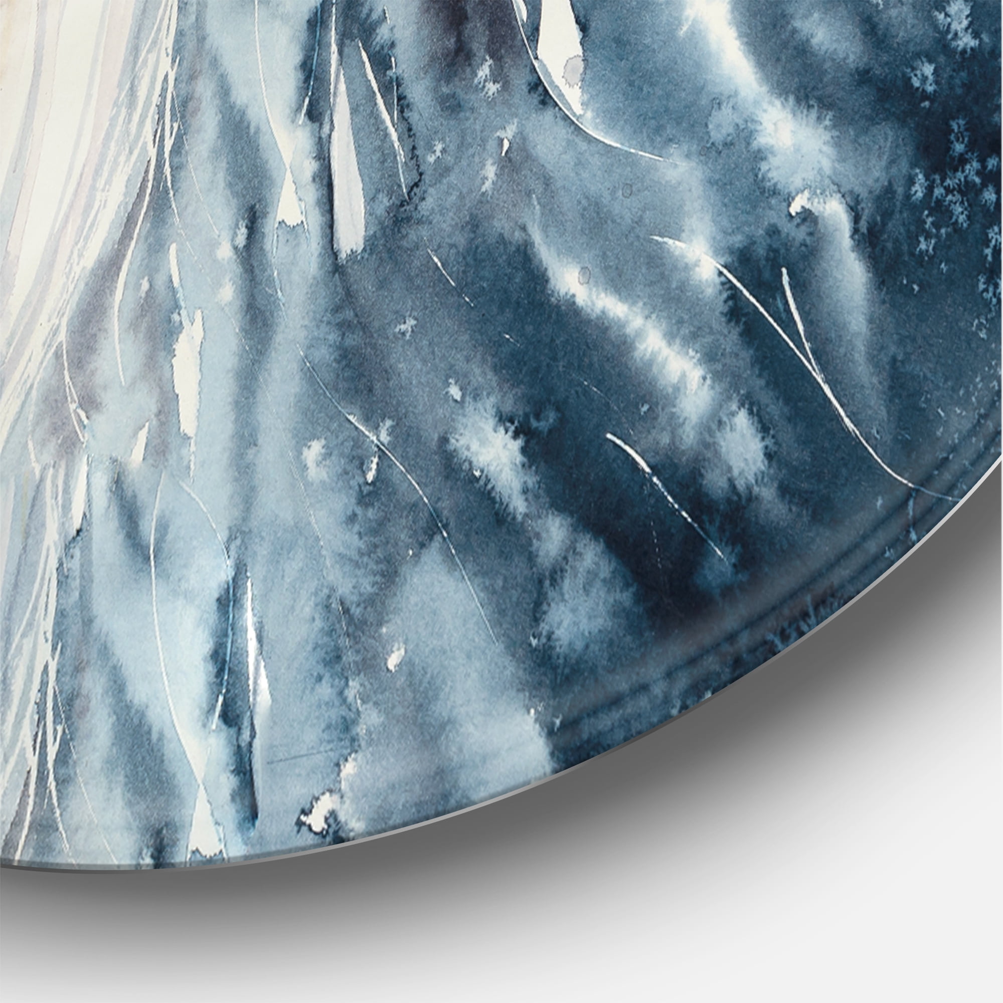 Designart 'Abstract Close-Up of A Beautiful Horses Eye II' Farmhouse Circle Metal Wall Art 23x23 - Disc of 23