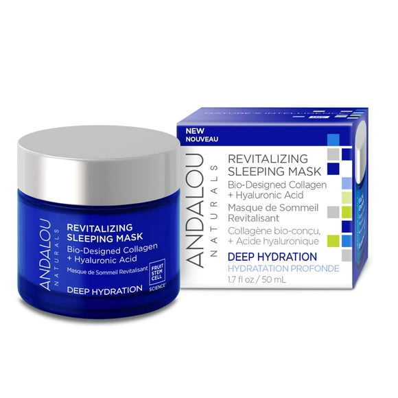 Andalou Naturals DEEP HYDRATION Revitalizing Sleeping Mask, Rose, 1.7 fl oz