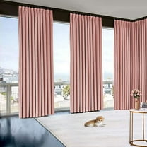 Amay Blackout Double Pinch Pleat Curtain Panel Rose Gold 50"W x 108"L- 1Panel