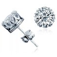 thumbnail image 2 of EOEMY Women'S 925 Silver Crystal Rhinestone Crown Charm Ear Studs Earrings Gifts Us, 2 of 9