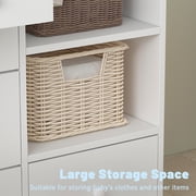 OXYLIFE Baby Changing Table Dresser Nursery Chest with Storage-Infant & Toddler, 5 Drawers, White