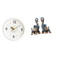 thumbnail image 1 of Reloj de pared moderno con estatuas de elefantes, figura de resina, escultura, adorno, arte, artesanía, coleccionable, decorativo, silencioso, con núm, 1 of 8