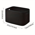 thumbnail image 3 of MMJ Woven Storage Basket Cotton Linen Multipurpose Bin for Toys Snacks Books Dirty Clothes 14.57x9.84x8.66in Black White, 3 of 6