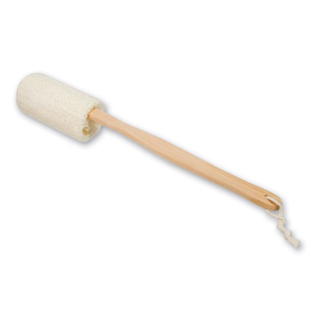 Loofah Sponge with Wooden Handle