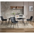 thumbnail image 3 of Yeshouse Juego de 2 sillas de comedor tapizadas, de cuero con patas de metal y asiento de esponja de alta densidad, diseño moderno de mediados de siglo para comedor y sala de estar, 3 of 7