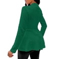 thumbnail image 2 of Gytharion Women's Solid Color Cardigans Waist Cinched Peplum Hem Open Front Coats Long Sleeve Single Button Casual Outwear Coats, 2 of 5