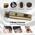 thumbnail image 5 of Hair Trimmers for Men, Cordless Professional Electric Beard Trimmer with LED Display, Facial T-Blade Trimmer and Grooming Tool, Gifts for Men, 5 of 6