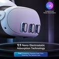 thumbnail image 4 of Protector de lente cámara para Oculus Meta Quest 3, vidrio templado fino 9H, marco aleación, antiarañazos, compatible con fundas, alta definición, color plateado, 4 of 7