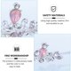 thumbnail image 5 of unbranded De Rosa Con Rhinestones Para Novia Exclusivo Joyería Para Eventos, 5 of 7
