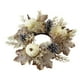 thumbnail image 2 of Xihbxyly Corona de Velas de Halloween, Diseño de Flores Naranjas y Blancas, Hojas de Arce Artificiales, Centro de Mesa, Decoración Del Hogar, Decoración para Fiesta de Acción de Gracias, Tamaño 25 X, 2 of 6