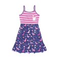 thumbnail image 3 of Uourmeti Girls Summer Dresses Patriotic Causal Spaghetti Strap Swing Dress Kids American Flag Star Sundress 3-14Y Cami Midi Tiered Dress, 3 of 6