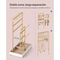 thumbnail image 3 of Expositor de Joyas, Soporte para Joyas, Organizador de Joyas, Bandeja de Terciopelo, Marco de Metal, Regalo Ideal, Dorado, 3 of 7