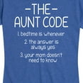 thumbnail image 3 of Instant Message - The Aunt Code - Women's Short Sleeve Graphic T-Shirt, 3 of 6