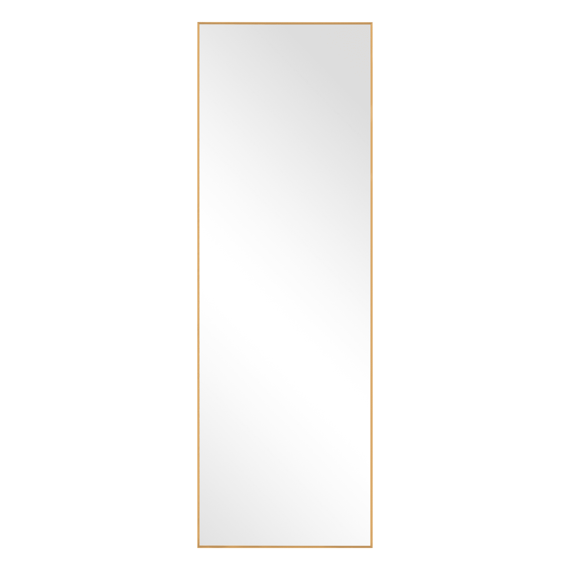 MAYEERTY 64"x 21" Metal Framed Rectangle Floor Mirror, Full Length Mirror with Free Standing, Bedroom Mirror