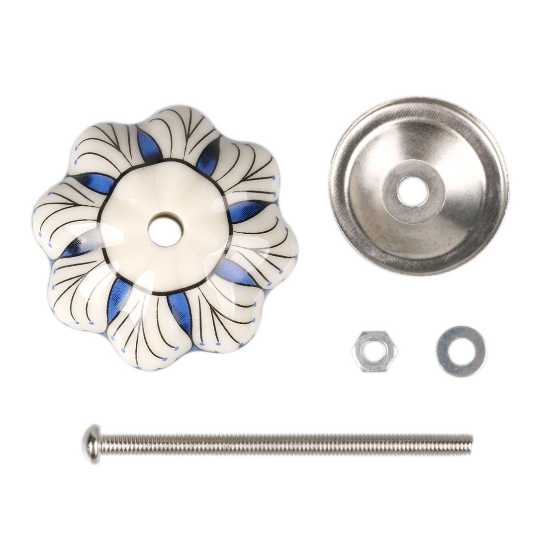 Unique Bargains 1 Pack Painted Ceramic Drawer Cupboard Cabinet Knob Handle Doorknobs