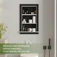 thumbnail image 3 of Hironpal White&Black 3-Tier Recessed Wall Mount Storage Cabinet – Sturdy Fully Assembled Wooden Utility Storage Shelf – Ideal for Home Kitchen, Bathroom, Laundry, Medicine Cabinet, 3 of 7