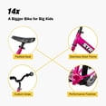 thumbnail image 4 of Strider 14x Classic, Funky Fuchsia- Balance Bike for Kids 3 to 6 Years - Includes Kid Sized Grips, Padded Seat, Performance Footrest, All-Purpose Tires Easy Assembly, Tool-Free Adjustments, 4 of 10