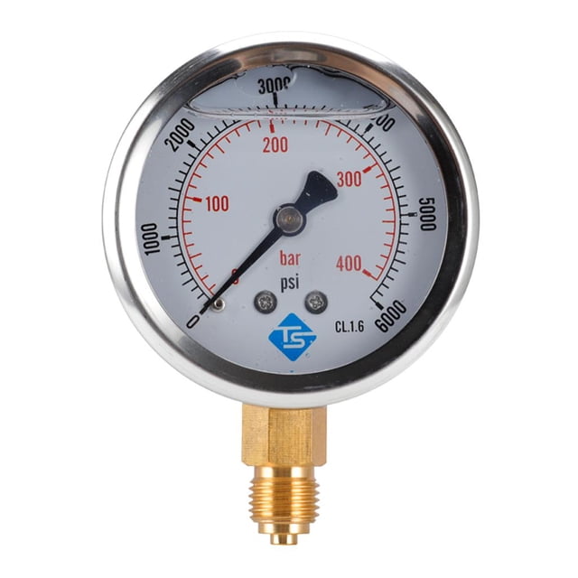 Medidor de Vacío DYNWAVEMX Parte Inferior 1/4 BSP Tamaño Pequeño 0-6000psi Manómetro de vacío