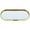 Golden, variant on Decorative Tray for Desktop Cosmetics Storage Vanity Mirror and Jewelry with 1 Set Serving Function