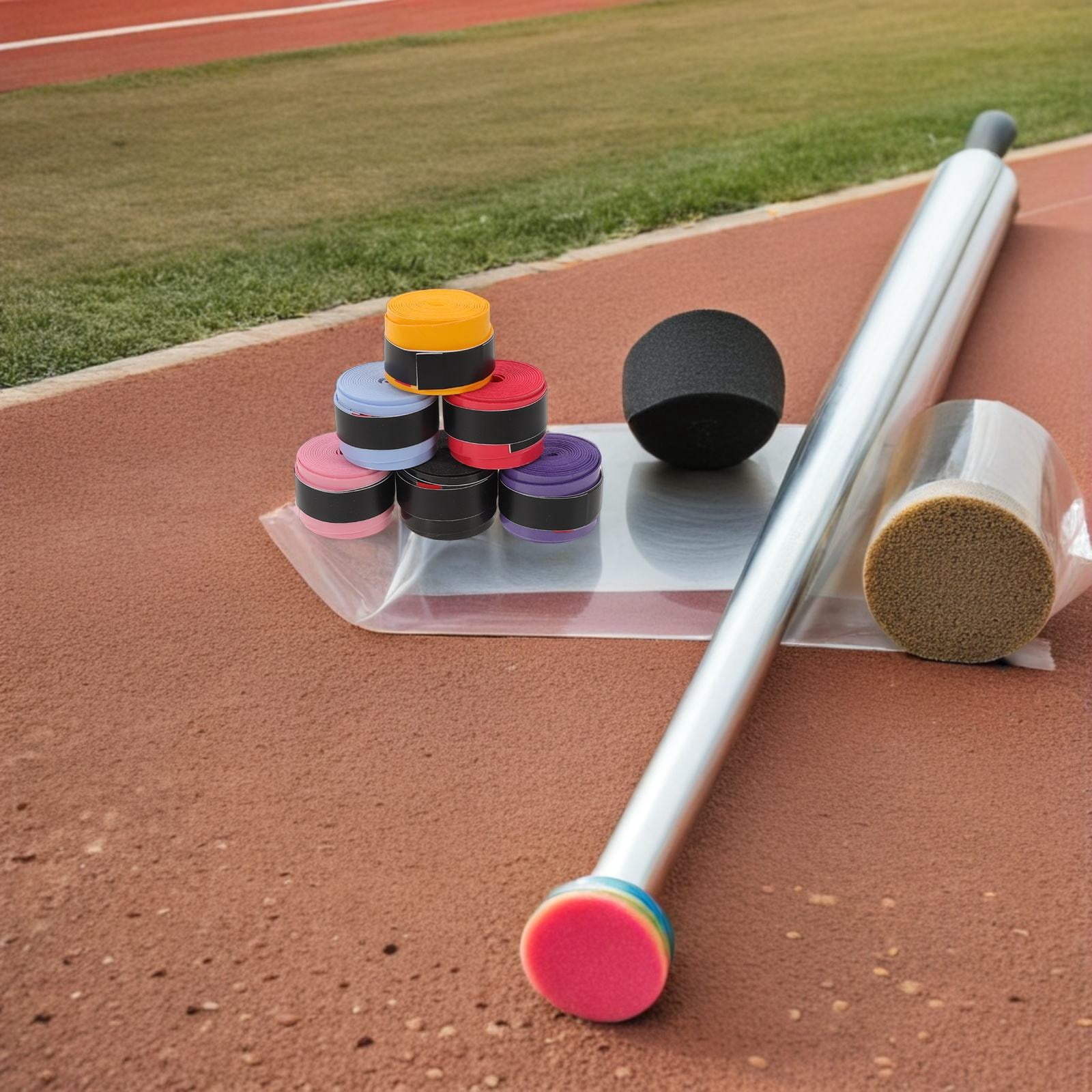 OUNONA 6-Pack PU Badminton Racket Overgrip Tape with Sweat-Absorbing Elastic Wrap for Enhanced Sports Performance