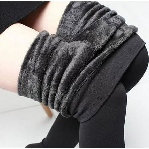 Ladies Autumn And Winter New Pearl Velvet Slim One Pants Plus Velvet Padded Leggings Warm Outside Wear Leggings Gray