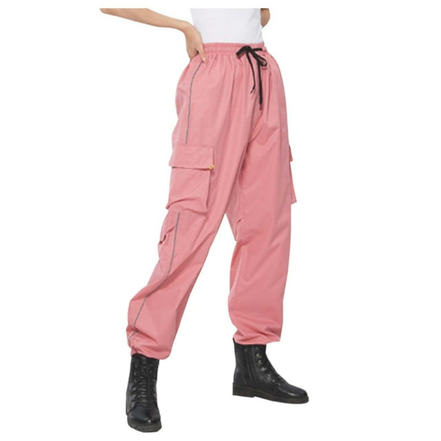 YFELWZ Womens Plus Size Motorbike Rain Pants Outdoor Layer Motorcycle Riding Overpants With Breathable Waterproofing Pink M