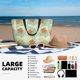 thumbnail image 5 of Disketp Tropical Flowers Bolsa de Playa de Gran Capacidad, Bolso Impermeable y a Prueba de Arena para Mujer, Ideal para Playa, Piscina y Natación, 5 of 7