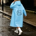 thumbnail image 5 of YUANxueke Boys Girls Raincoats EVA Long Sleeve Waterproof Hooded Jackets Casual Zipper Outwear Jackets for 3-14 Years, 5 of 8