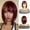 crimson, variant on Women's burgundy bob wig with bangs - 12-inch synthetic short straight hair, natural and realistic, suitable for cosplay, parties, and everyday wear - easy to manage, styling won't damage hair - perf