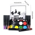 thumbnail image 3 of Halloween Decoración Kit de maquillaje con brillo de labios para Halloween, efectos realistas, niebla lavable, taza antiadherente, brillo de labios, sangre falsa, 4,5 ml x 4 +(Buy 2 save 10%), 3 of 5