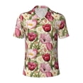 thumbnail image 2 of Daiia Tulips Flowers Pattern Men’s Polo Shirts,Solid Deck Shirt,Classic Fit, Breathable Cotton Polo for Casual and Sport Wear-4X-Large, 2 of 9