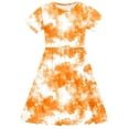 thumbnail image 6 of Girls Dress Summer Skater T-Shirt Dress Tie Dye Casual Short Sleeve Flowy Dress for Kids 4-14 Years, 6 of 6