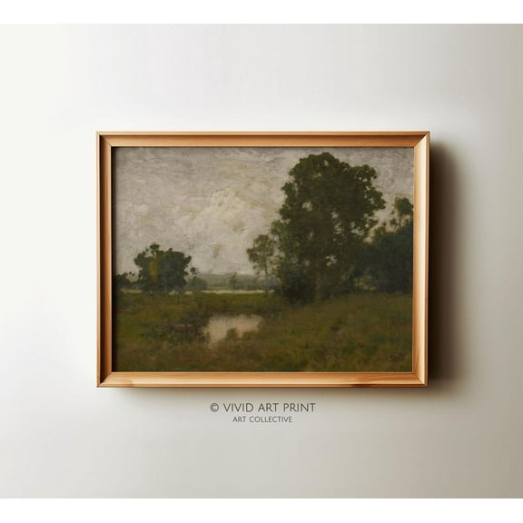 Moody Countryside Landscape Wall Art, Vintage Muted Tonalist Fine Art Decor, Vivid Art Print Aw-307 Wall Art, Modern Wall Decor, 8x12 UNFRAMED