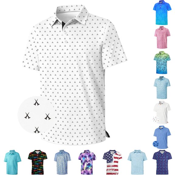 JAJAHO Polo Shirts For Boys Kids Back To School Clothes Breathable Mesh Loose Tennic Golf Shirts 3-14Y