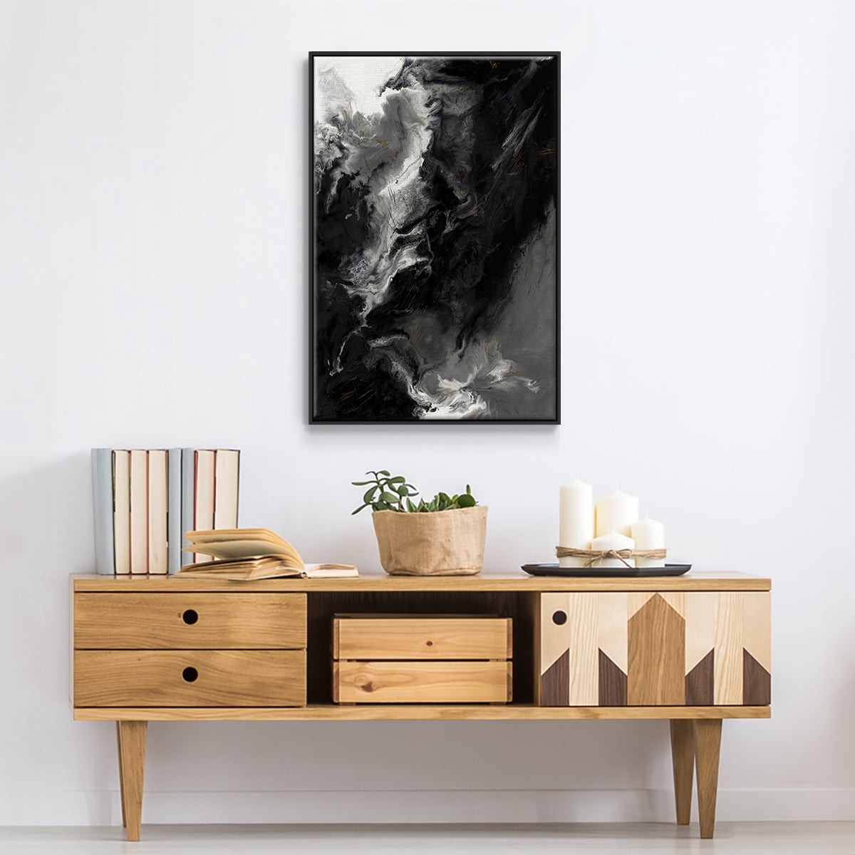 Changes Framed Premium Gallery Wrapped Canvas - Ready to Hang - 17 x 25 - Black Floating Frame