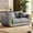 Light Gray, variant on Wiilayok 67" Luxury Velvet Chesterfield Loveseat, Mid Century Modern 2 Seat Couch with Thick Backrest, Gold Stainless Steel Trim, Beige and Gold for Living Room Office