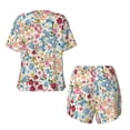 thumbnail image 2 of Sigee Trendy Floral Design for Sleepwear Casual Pjs with Pockets Women's Pajamas Sets Shorts 2 Piece Short Sleeve Lounge Sets Large, 2 of 9