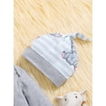 thumbnail image 4 of Emy Dola Newborn Baby Boy Clothes Animal Print Long Sleeve Romer + Pants + Hat 3 PCS Infant Outfits Set 0-28 Months-Bees, 4 of 9
