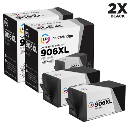 LD Products Remanufactured Replacement for 906XL T6M18AN High Yield Black Ink Cartridge 2-Pack
