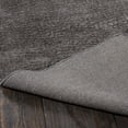 thumbnail image 4 of Handmade Mosaic Hand-loomed Solid Color Area Rug Dark Grey 9'6" x 13' 10' x 14', 4 of 5