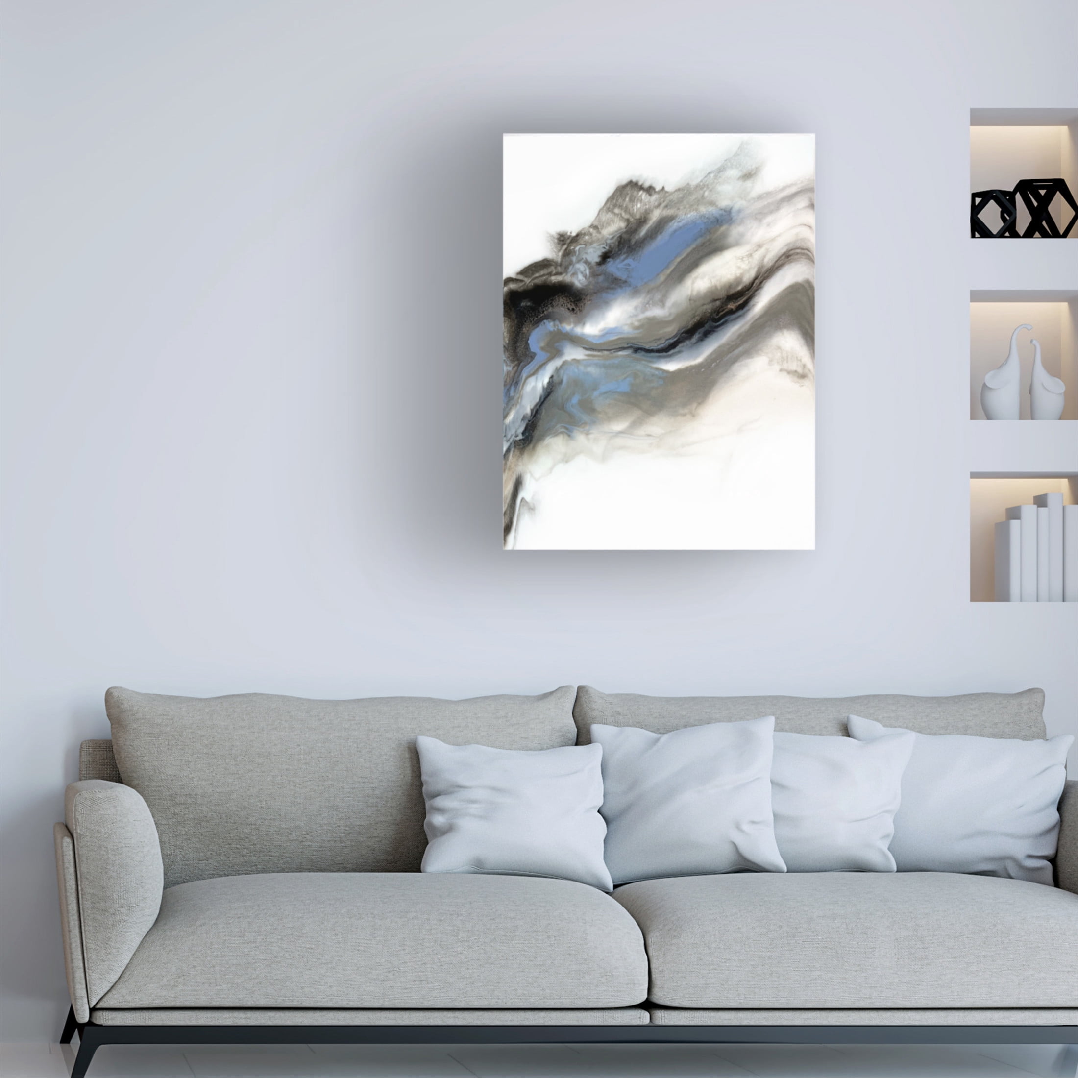 Trademark Fine Art Alyson Storms Grey Smoke 1 Canvas Wall Art