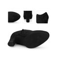 thumbnail image 2 of BLISSFUL STEP Round Toe Platform Block Heels Ankle Booties for Women Black 7, 2 of 6