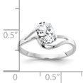 thumbnail image 2 of Primal Gold 14 Karat White Gold 7x5mm Oval Cubic Zirconia Ring, 2 of 4