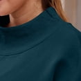 thumbnail image 4 of Womens Oversized Sweatshirts Turtleneck Pullover Long Sleeve No Hood Tops Fall Fashion Outfits 2025 Clothes Blue 2XL, 4 of 6