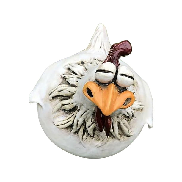 Decoración de valla de pollo arte-patio trasero estatuas de pollo creativas para exteriores JShteea El nuevo