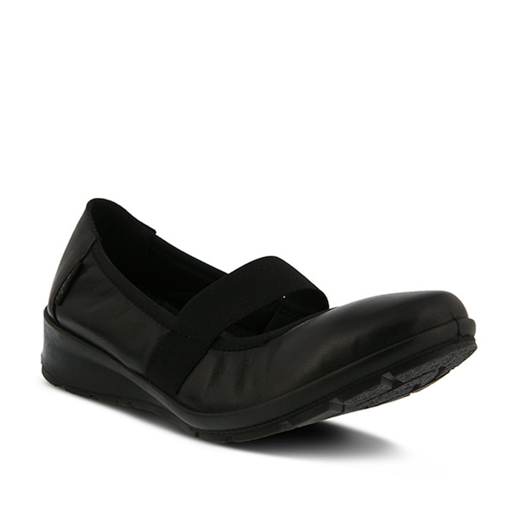 Flexus Flexus Women's Italiq Waterproof Mary Janes Black Leather 40 M