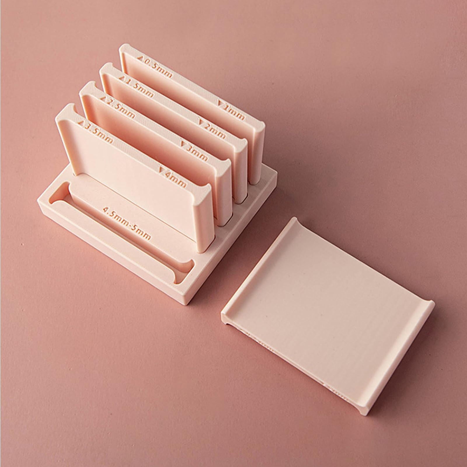 Polymer Clay Thickness String Roller Tools,Clay Rolling Strip Makers With Storage Base for Clay Earring Making Artists Beginners Daily Craft Project,Precise Thickness Consistent Results,Apricot