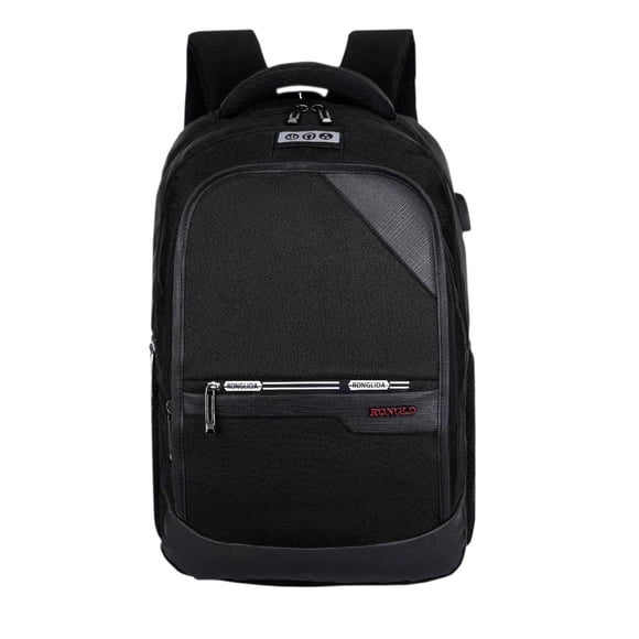WRKEKC Clearance Large Capacity 24L Anti-Wear Backpack for Hiking or School, Ergonomic Padded Straps and USB Port, Water-Resistant Linen Material
