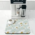 thumbnail image 2 of Washable Rubber Daisy Cute Floral Dish Drying Mats for Kitchen Counter Home Large Coffee Bar Pad Accessories and Decor for Utensils Stemware 16''x18'', 2 of 7